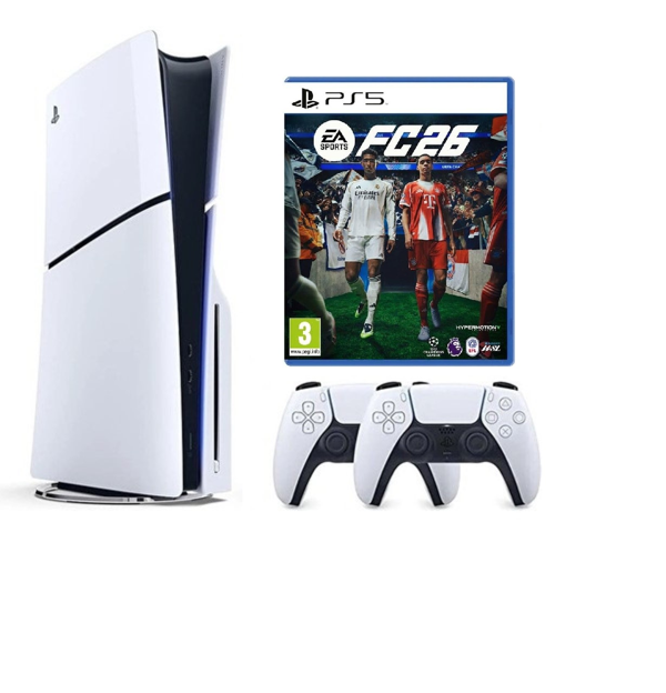 Sony Playstation 5 Slim cdli +2.kol Dualsense +Ps5 FC26 (İthalatçı Garantili) - Image 1
