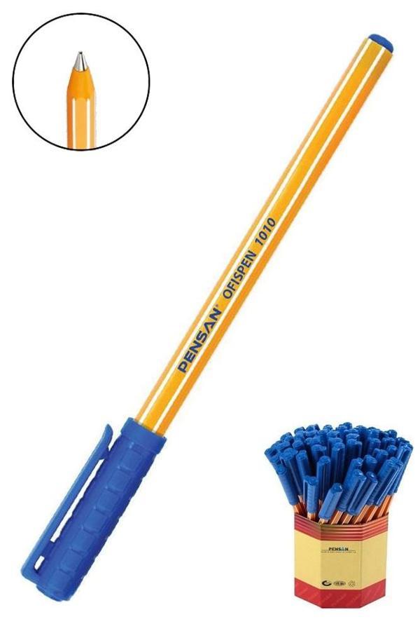 Mavi Tükenmez Kalem 1010 1.0mm 1 Adet Pensan Büro Ofispen Büro Plastik Kapaklı Tükenmez Kalem  - Image 1