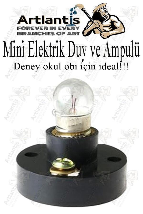 Mini Duy ve Mini Ampul 1 Adet Elektrik Deney Duyu ve Ampulü 2.5 V Amup Yuvası Devre Proje Etkinlik Okul Sınıf - Image 1