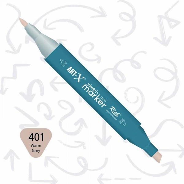 Supertrend Supertrend Sketch Marker Duo Çift Uçlu Marker Kalem 401 Warm Grey - Image 1