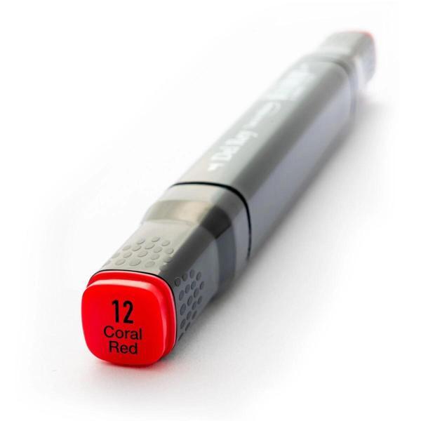 Supertrend Çift Uçlu Çizim Marker Kalemi 12 Coral Red - Image 1