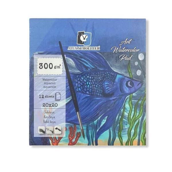 Supertrend Art Watercolour Pad Sulu Boya Defteri Blok 300 gr. 20x20 cm. 12 yaprak - Image 1
