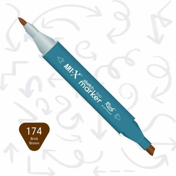 Supertrend Supertrend Sketch Marker Duo Çift Uçlu Marker Kalem 174 Brick Brown - Image 1