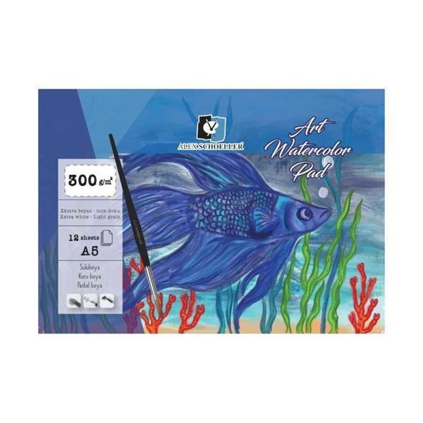 Supertrend Art Watercolour Pad Sulu Boya Defteri Blok 300 gr. A5 12 yaprak - Image 1