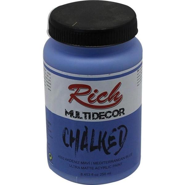 Supertrend Multi Decor Chalked Akrilik Boya 250 cc. 4552 AKDENİZ MAVİ - Image 1