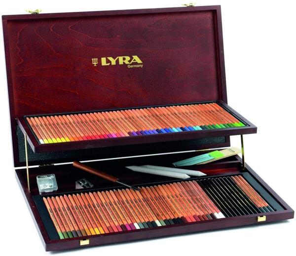 Supertrend Rembrandt Artist Atelier Aquarell Boya Kalemi Seti 100 Renk + Aksesuarlar Ahşap Kutu - Image 1