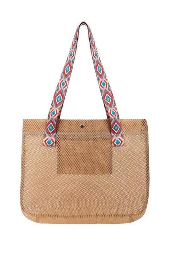 Supertrend File Kadın Plaj Çantası / Günlük El Ve Omuz Çantası 44x37 cm. TABA - Image 1