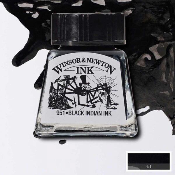 Supertrend Drawing Ink Çizim Mürekkebi 14 ml. 030 Black Indian Ink - Image 1