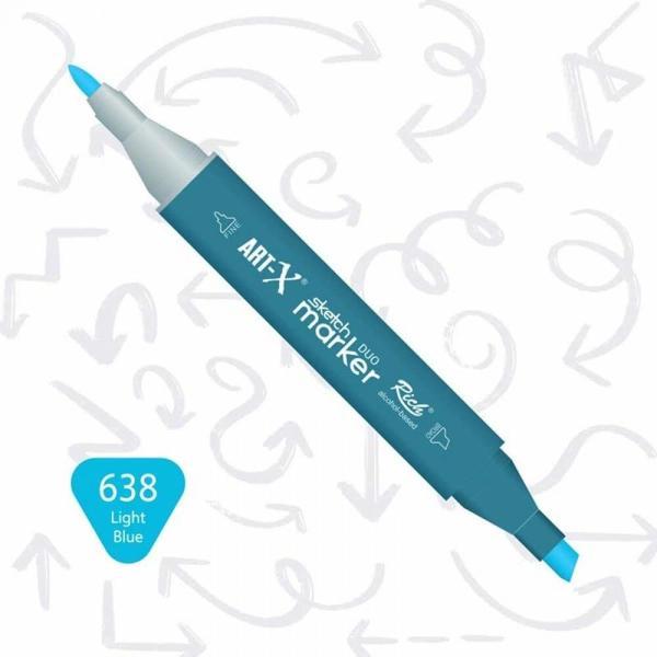 Supertrend Supertrend Sketch Marker Duo Çift Uçlu Marker Kalem 638 Light Blue - Image 1