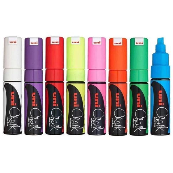 Supertrend Chalk 8 mm Kesik Uç Su Bazlı Sıvı Tebeşir Kalemi Seti 8 Renk - Image 1