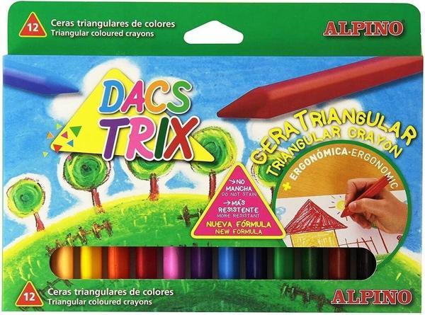 Supertrend Dacstrix Üçgen Mum Boya 12 Renk Plastik Çantalı - Image 1