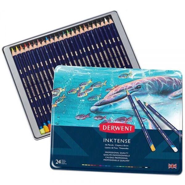 Supertrend Inktense Mürekkep Etkili Aquarell Boya Kalemi Seti 24'lü Teneke Kutu - Image 1