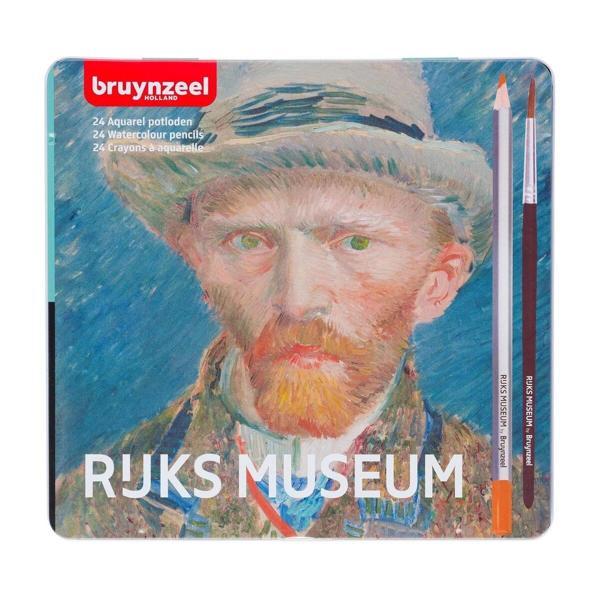 Bruynzeel Rijksmuseum The Supertrend Van Gogh Set Aquarell Boya Kalemi Seti 24 Renk Metal Kutu - Image 1