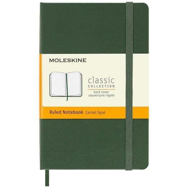 Supertrend Sert Kapak Çizgili Defter Cep Boy 9x14 cm. 192 Sayfa Mersin Yeşili - Image 1