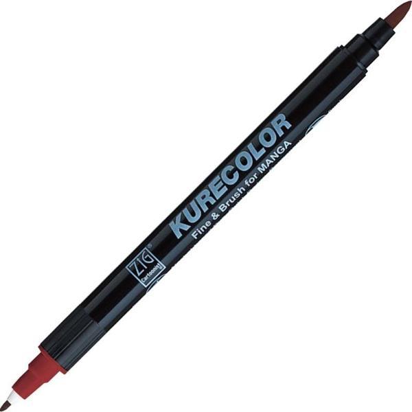 Supertrend Kurecolor Fine & Brush for MANGA Marker Çizim Kalemi 268 Deep Red - Image 1
