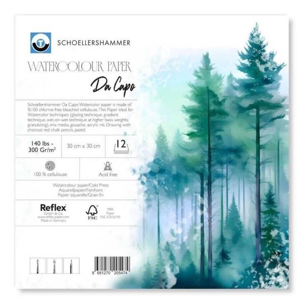 Supertrend Da Capo Cold Press Suluboya Defteri Blok 300 gr. 30x30 cm. 12 yaprak - Image 1