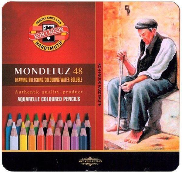 Supertrend Mondeluz Aquarell Boya Kalemi Seti 48 Renk Metal Kutu - Image 1