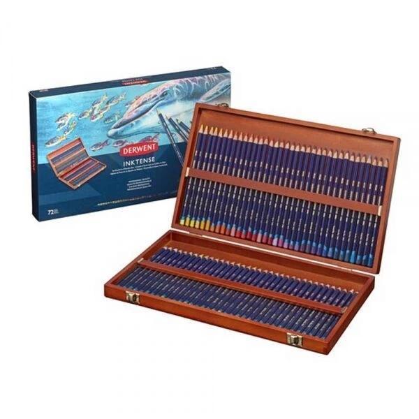 Supertrend Inktense Mürekkep Etkili Aquarell Boya Kalemi Seti 72'li Ahşap Kutu - Image 1