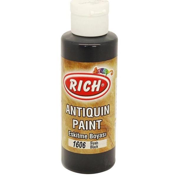 Supertrend Antiquin Paint Eskitme Ahşap Boyası 120 cc. 1606 Siyah - Image 1