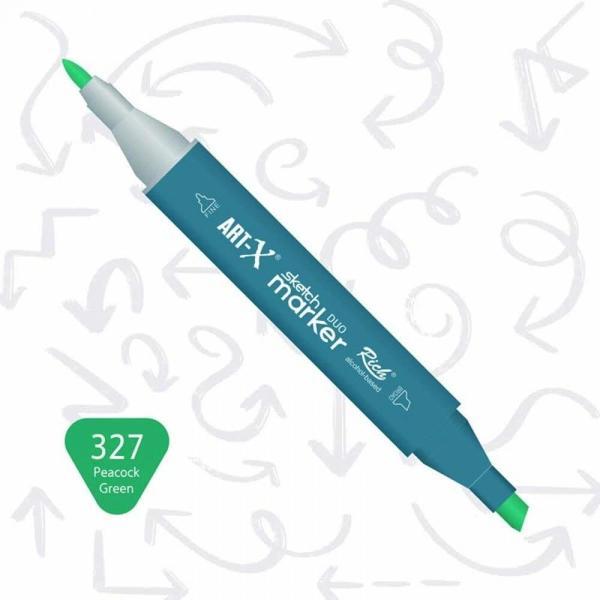 Supertrend Sketch Marker Duo Çift Uçlu Marker Kalem 327 Peacock Green - Image 1