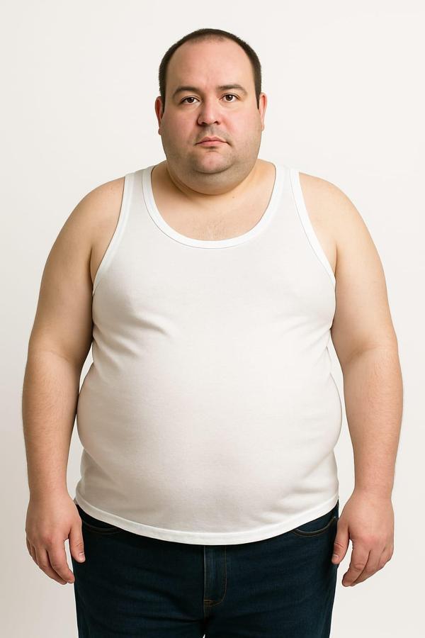 Battal Boy Beyaz Askılı Erkek Atlet %100 Pamuk - Image 1