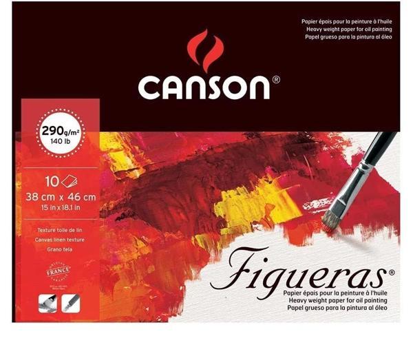 Supertrend Figueras Tuval Görünümlü Yağlı Boya Defteri 290 gr. 38x46 cm. 10 yaprak - Image 1