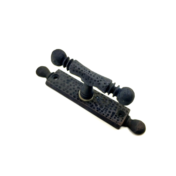 Antika Tarz Dekoratif Pirinç Misket Pencere Kolu - 165x32 Mm, Oksit - Image 1