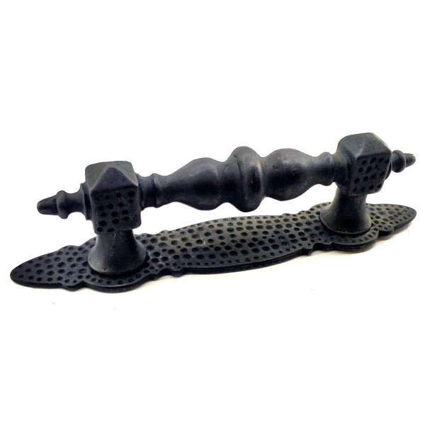 Antika Tarz Dekoratif Pirinç Ağır Kapı Çekme Kolu - Küçük, 215x40 Mm, Oksit - Image 1