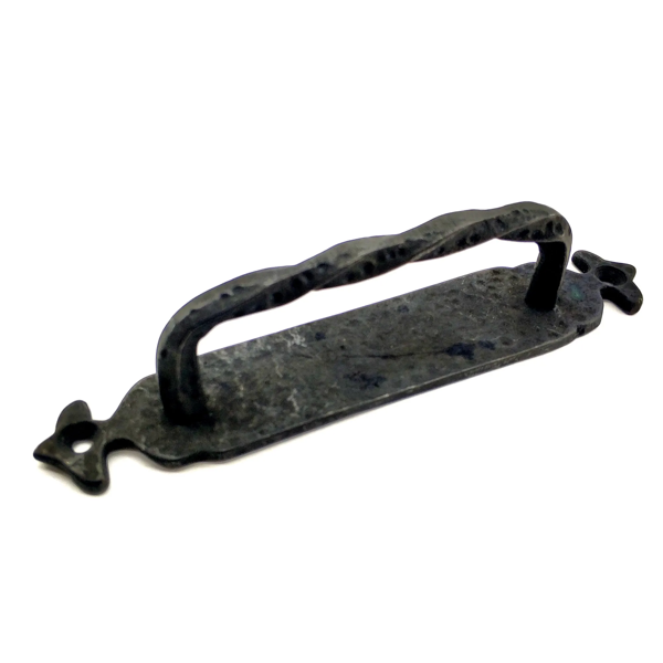 Antika Tarz Dekoratif Pirinç Burgulu Çekme Kol - 205x33 Mm, Oksit - Image 1