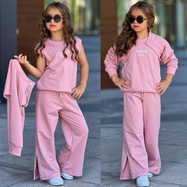 Kız Çocuk 3 Parça Alt Üst Takım 6430 p - Image 1