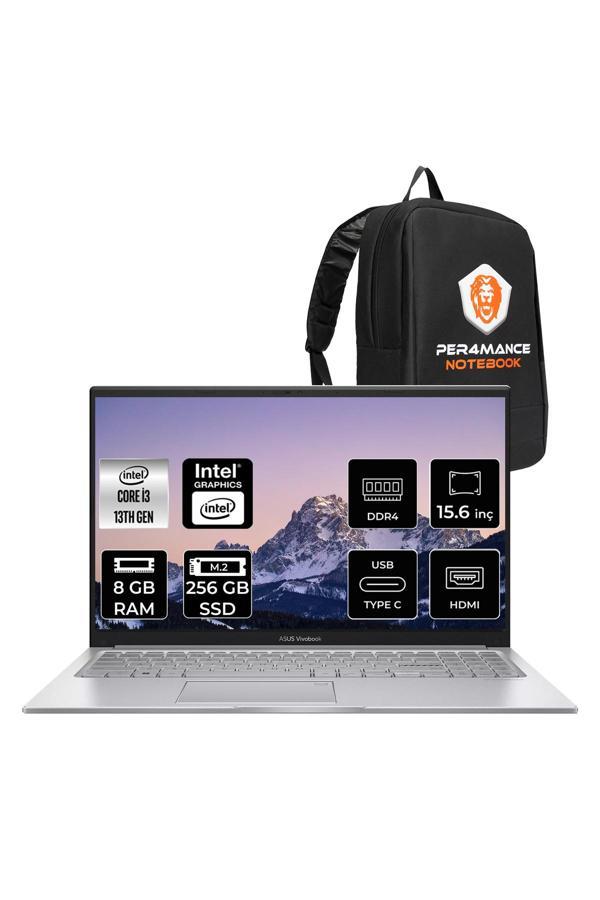 ASUS Vivobook 15 i3-1315U 8GB 256GB SSD 15.6'' FHD FDOS X1504 Dizüstü Bilgisayar & Laptop & PER4 ÇANTA - Image 1