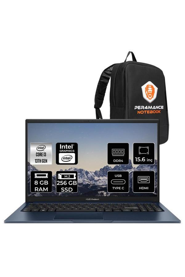 ASUS Vivobook 15 i3-1315U 8GB 256GB SSD 15.6'' FHD FDOS X1504VA Dizüstü Bilgisayar & Laptop & PER4 ÇANTA - Image 1
