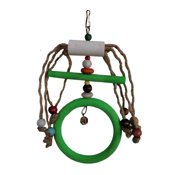 Halkalı İpli Boncuklu Kuş Oyuncağı 10 / 20 cm - Image 1