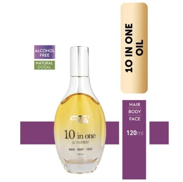 Softto Plus 10 ın 1 Değerli Yağ İçerikli Saç Vücut ve Yüz Bakım Yağı 120 ml  - Image 1