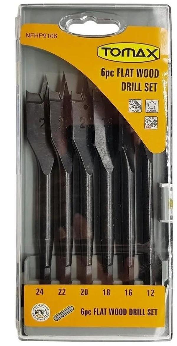 Yaprak Ahşap Matkap Ucu Takımı 12-24 Mm - 6 Parçalı - Image 1