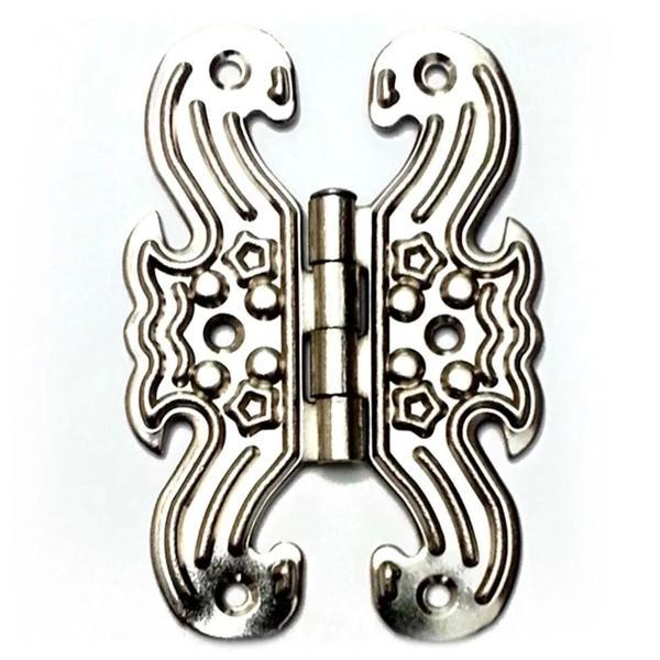 Dekoratif, Sac Kelebek Menteşe - Büyük, Nikel, 1 Adet - Image 1