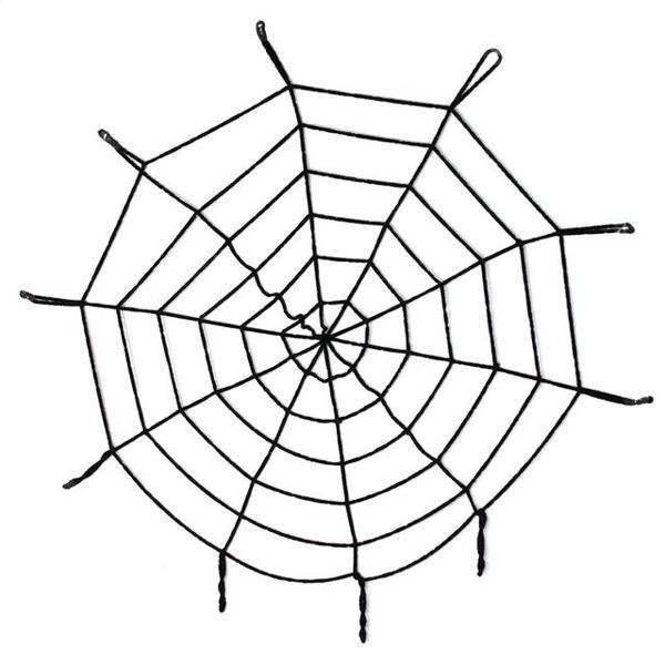 Halloween Cadılar Bayramı Örümcek Ağ Dekor Siyah 1.5 Metre - Image 1