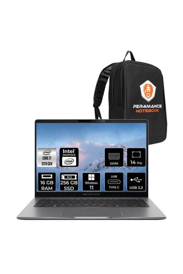 ASUS Expertbook P3 i7 13620H 16GB DDR5 256GB SSD 14" WUXGA W11H P3405CVA Dizüstü Bilgisayar & Laptop & ÇANTA - Image 1