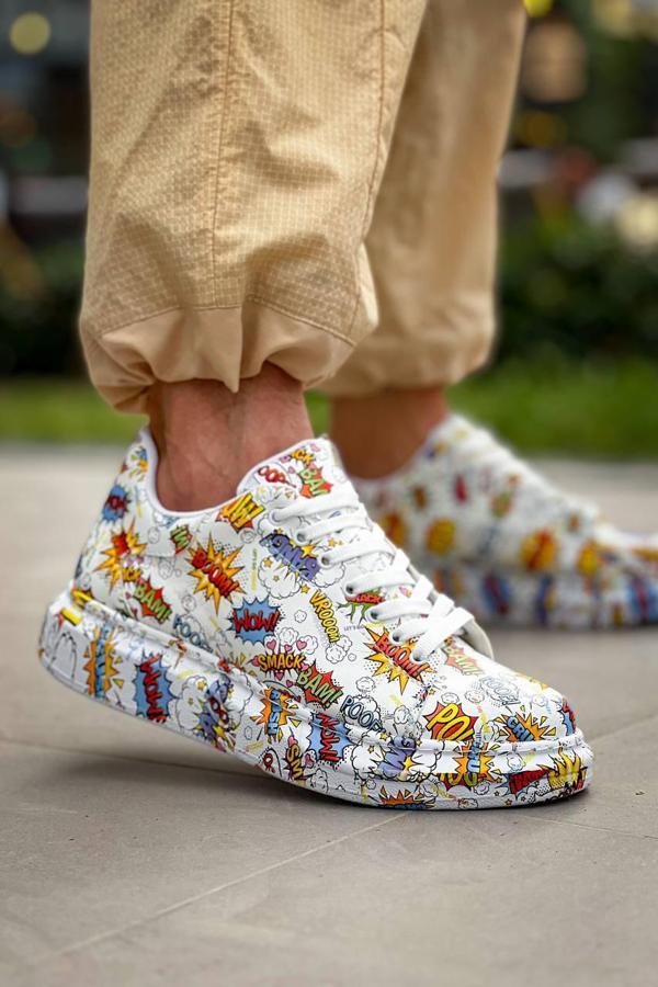 KB-X500  Kuback  Beyaz Boom  Bağcıklı  Günlük Erkek  Ayakkabı - Image 1