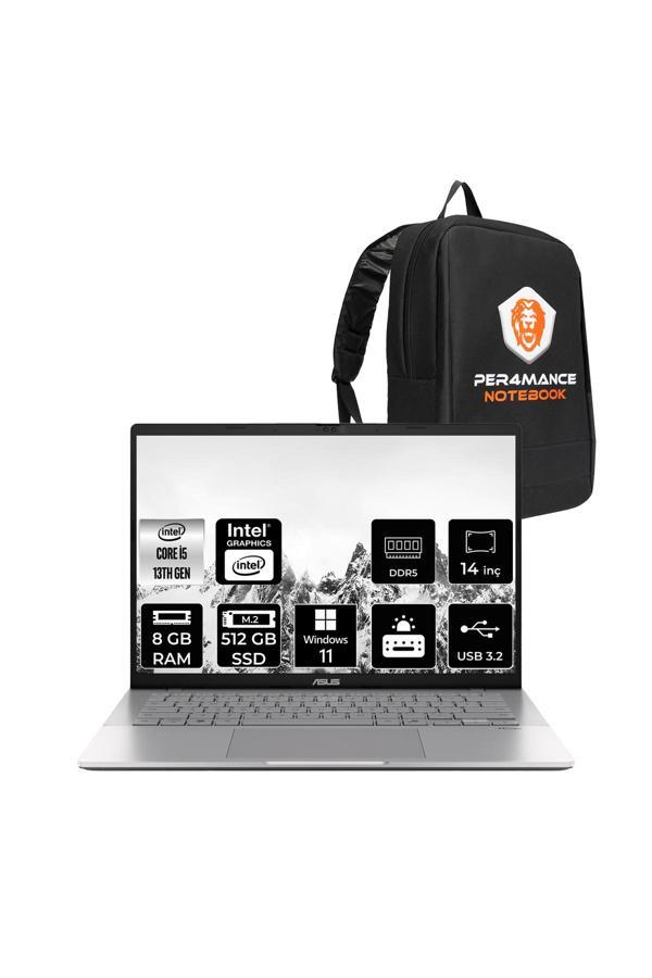 ASUS Vivobook S14 i5 13420H 8GB DDR5 512GB SSD 14" 60Hz IPS WUXGA W11P S3407VA Dizüstü Bilgisayar & Laptop - Image 1