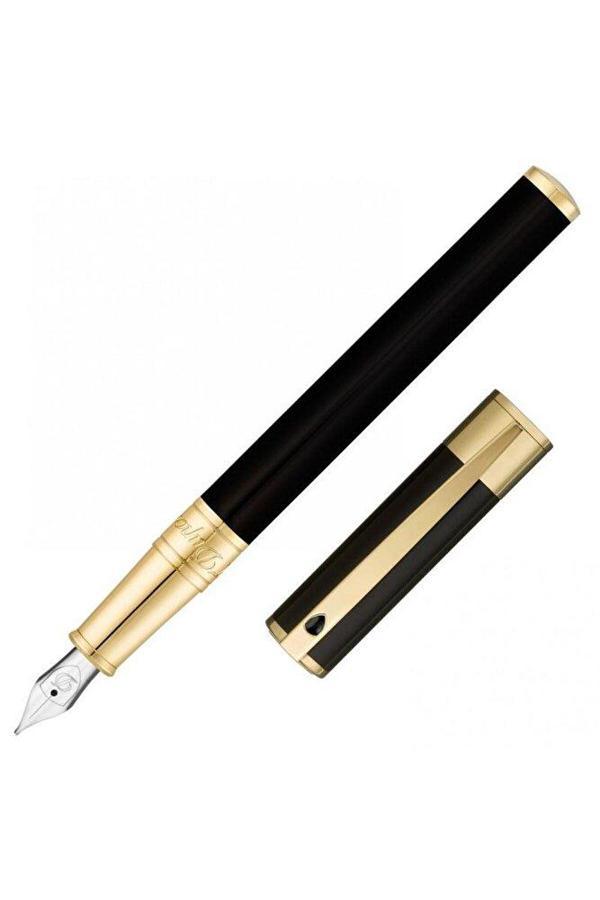 S.T. Dupont D-Initial Siyah&Altın Dolma Kalem 260205 - Image 1
