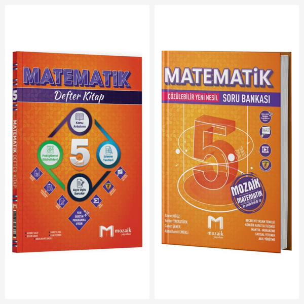 Mozaik 5. Sınıf Matematik Defter Kitap + Soru Bankası Seti Mozaik Yayınları - Mozaik Yayınları - Image 1