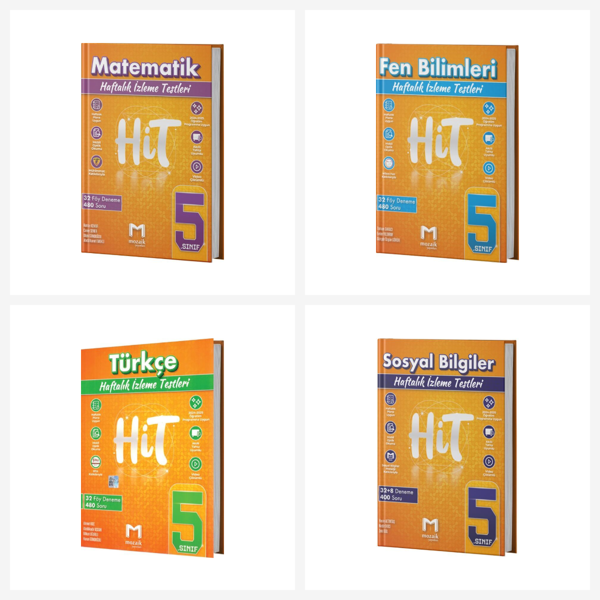 Mozaik 5. Sınıf Tüm Dersler Deneme Seti 4 Kitap Mozaik Yayınları - Mozaik Yayınları - Image 1