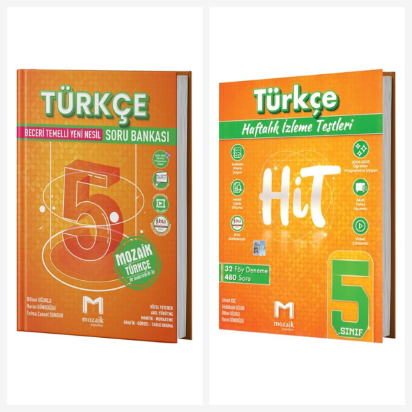 Mozaik 5. Sınıf Türkçe Soru Bankası + Hit Deneme Seti Mozaik Yayınları - Mozaik Yayınları - Image 1