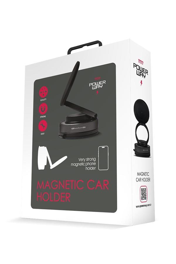 Powerway TT77 Manyetik Araç İçi Telefon Tutucu – Katlanabilir 360° - Image 1