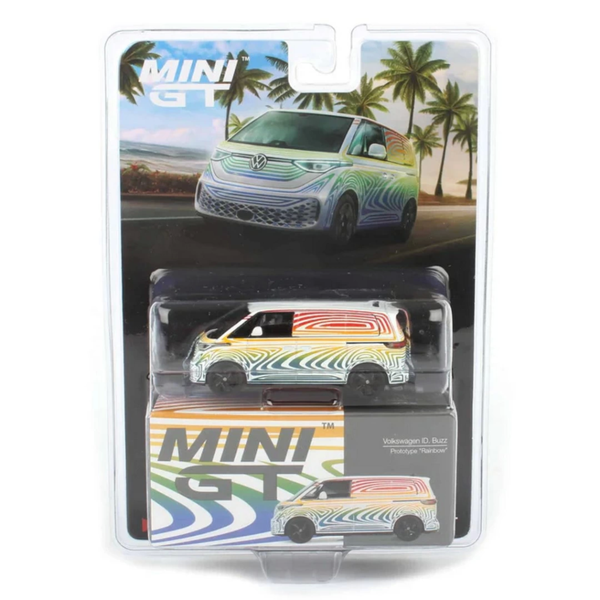Nessiworld Mini GT 1/64 Volkswagen ID. Buzz Prototype "Rainbow" - Blister Paket - Image 1