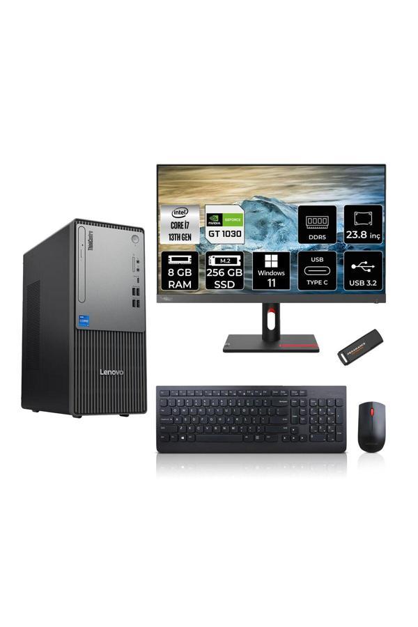 LENOVO ThinkCentre Neo 50T G5 i7 13700 8GB 256GB SSD GT1030/4GB 23.8" FHD W11P Masaüstü Bilgisayar - Image 1