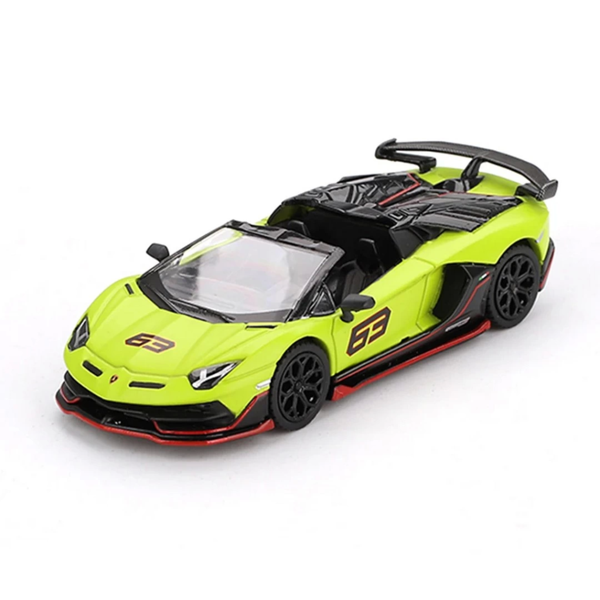 Nessiworld Mini GT 1/64 Lamborghini Aventador SVJ 63 Roadster Verde Shock - Blister Paket - Image 1