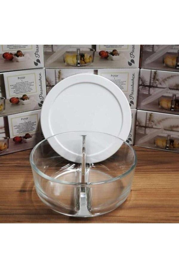 Paşabahçe 3 Adet Polar 2 Bölmeli Polar Kase Beyaz Kapaklı 530683 - Image 1