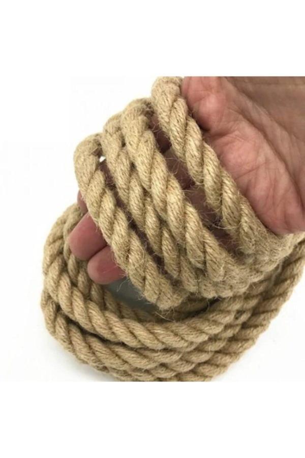 Eldenhırdavat Jüt Halat 7 Mm Ip Kendir Urgan Açık Kahve 30 M - Image 1